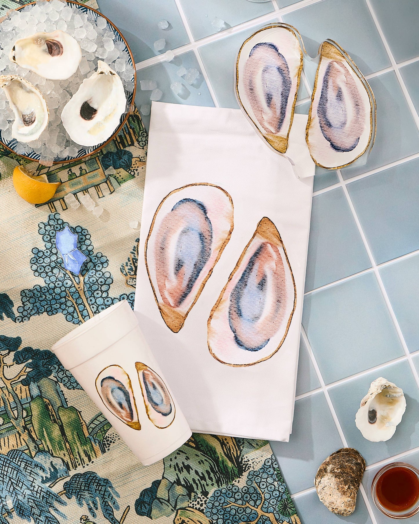 Kitchen Tea Towel | Oysters