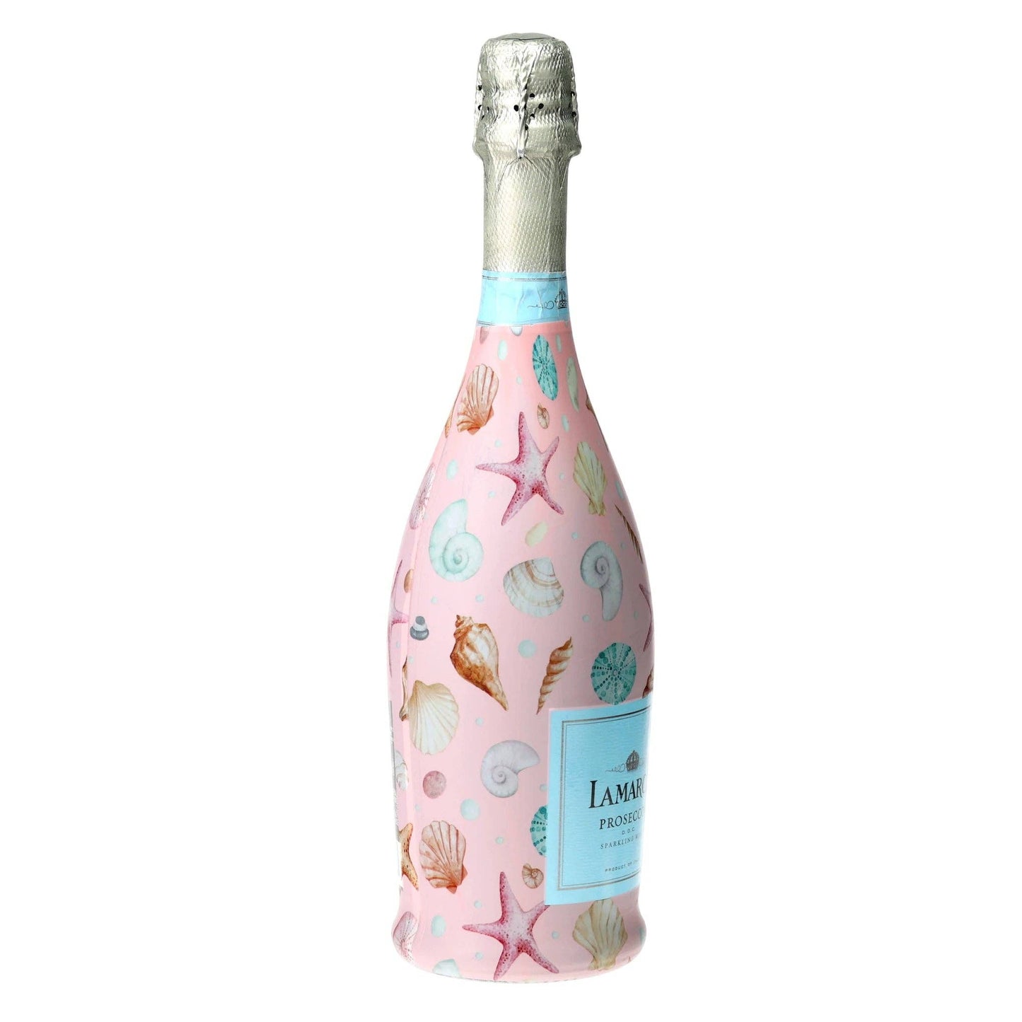 Pink Seashells Prosecco Bottle Wrap