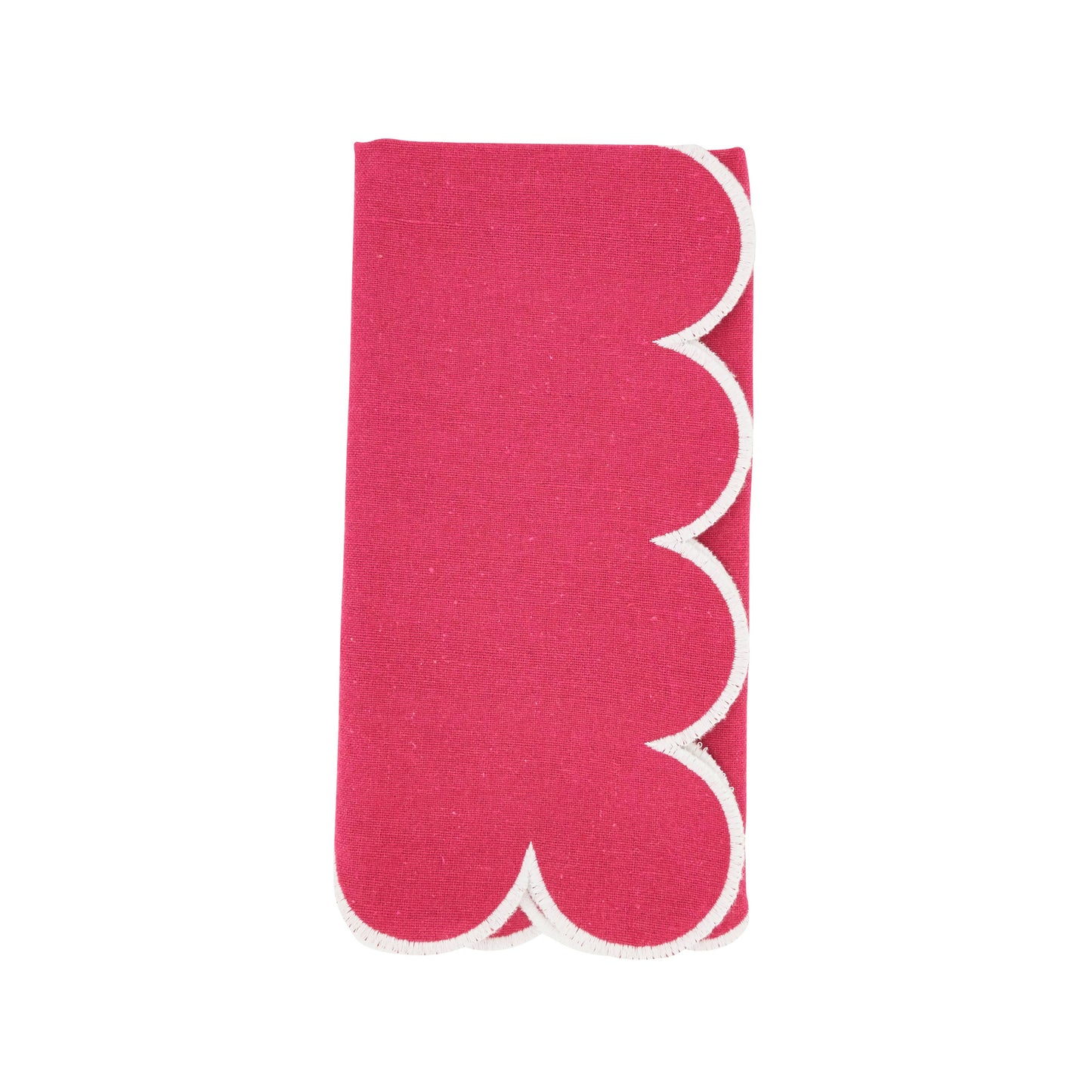 Scalloped Hem Napkin: Kiwi / 20"