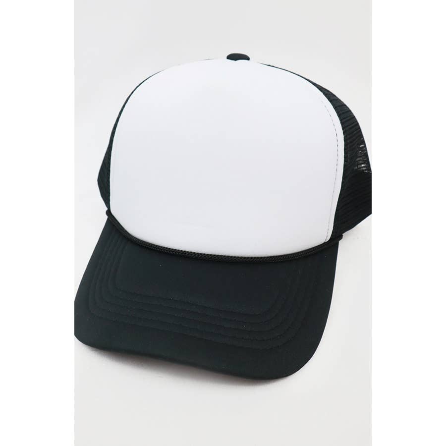 Classic Foam Dark Color Trucker Hat: BROWN/WHITE / ONE