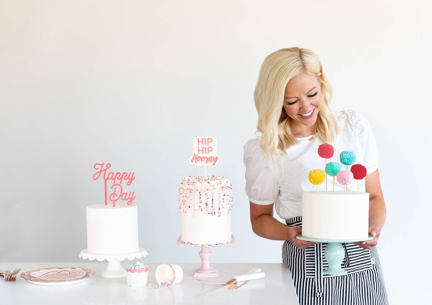 CBC702 - Cake By Courtney Pom Pom Cake Toppers