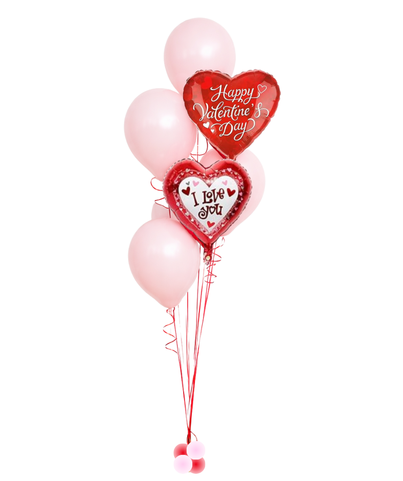 Love You Foil Heart and Latex Bundle