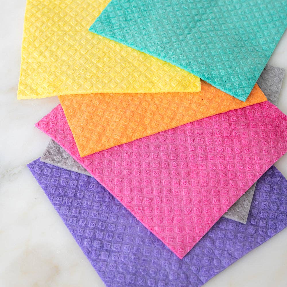 Biodegradable Dish Cloths – Pink/Purple Set