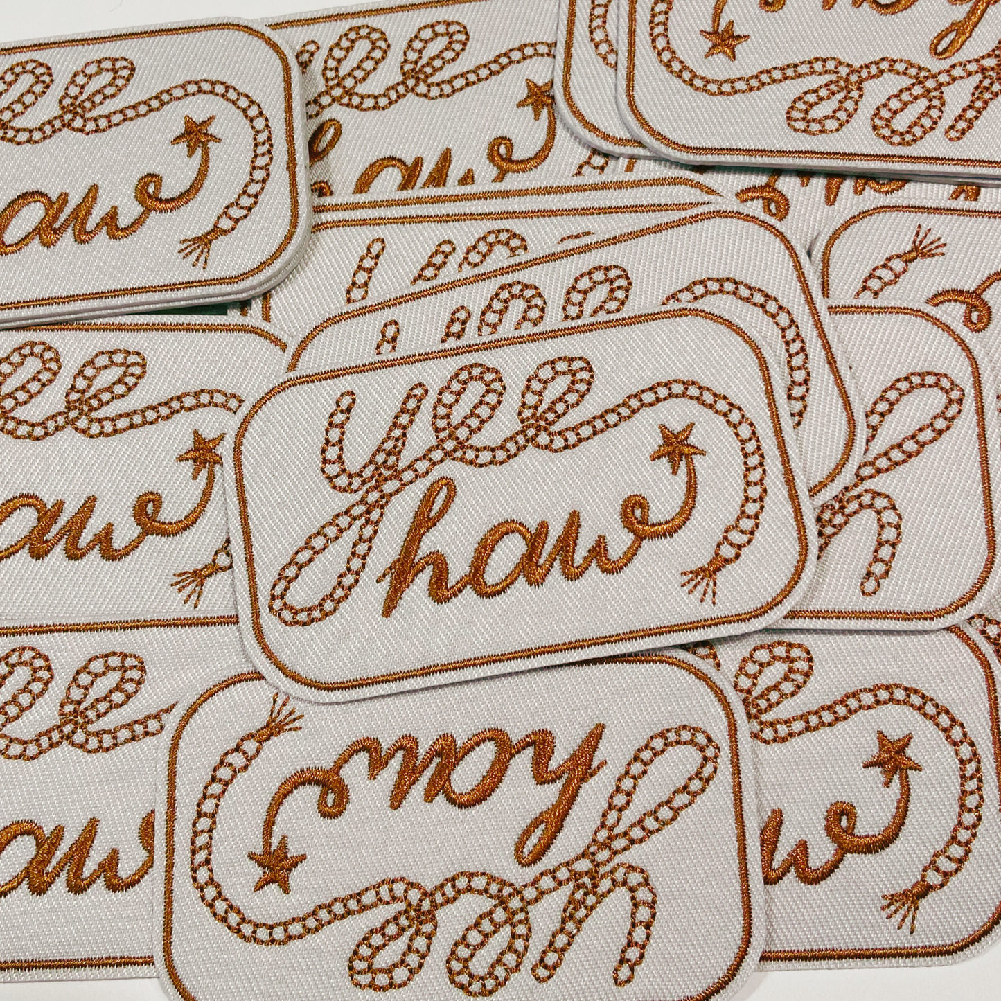 3" Yee Haw - Embroidered Hat Patch: QTY 1