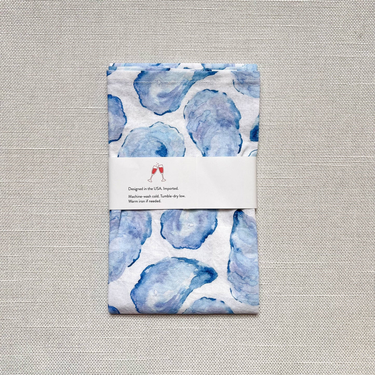 Mussel Shell Kitchen Tea Towel | Oyster Shell Tea Towel