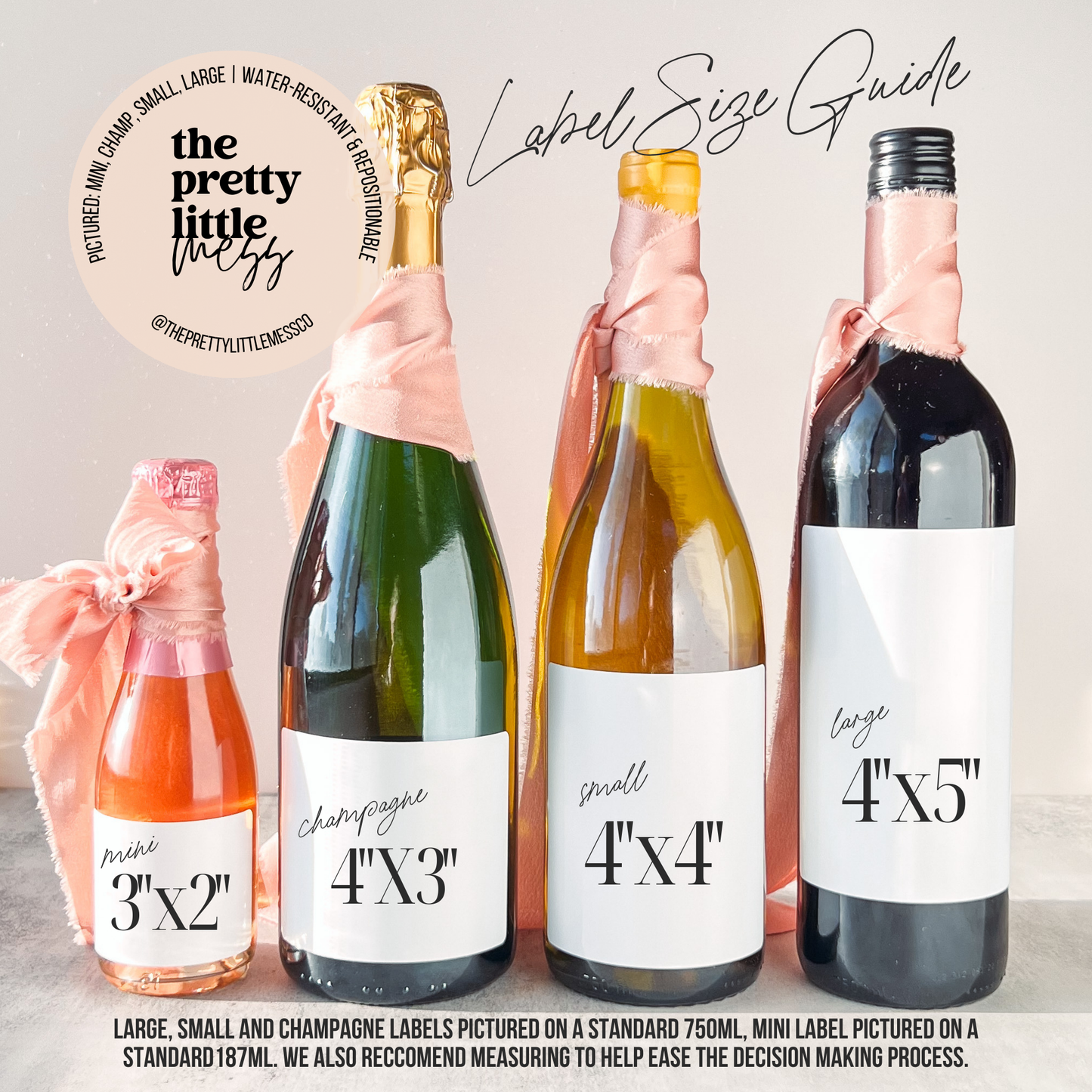 Pairs well with a new home wine label, Housewarming Gift: Large Label 4"x5"