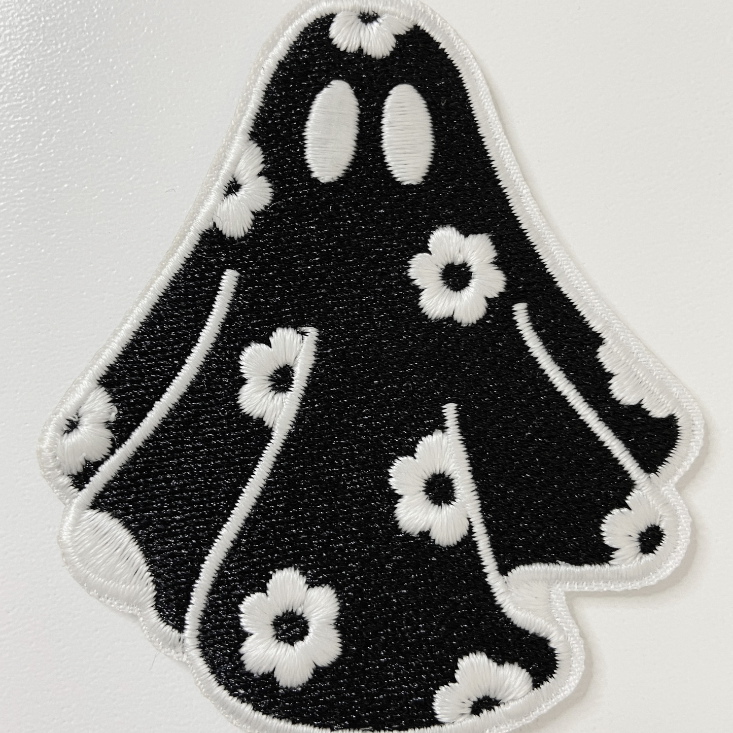 3" Glow In The Dark Ghost - Embroidered Hat Patch: Embroidered Patch