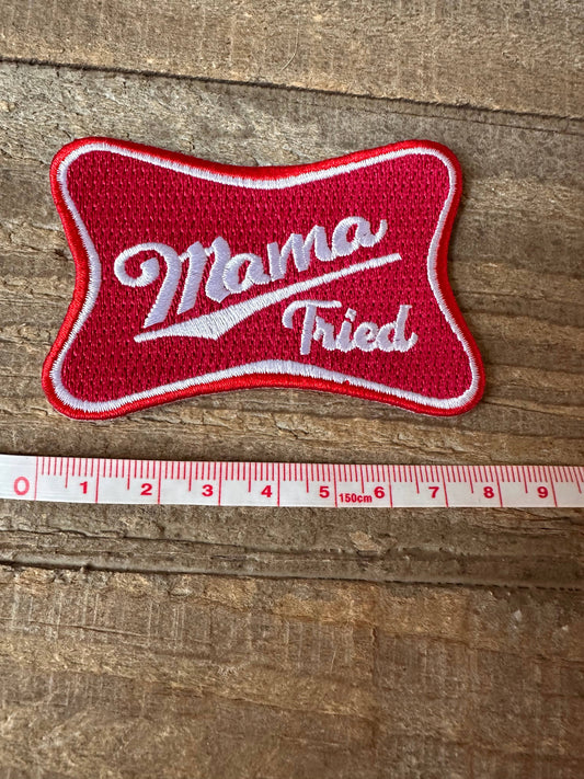 Mama Tried Red, Iron on Trucker Hat Patch