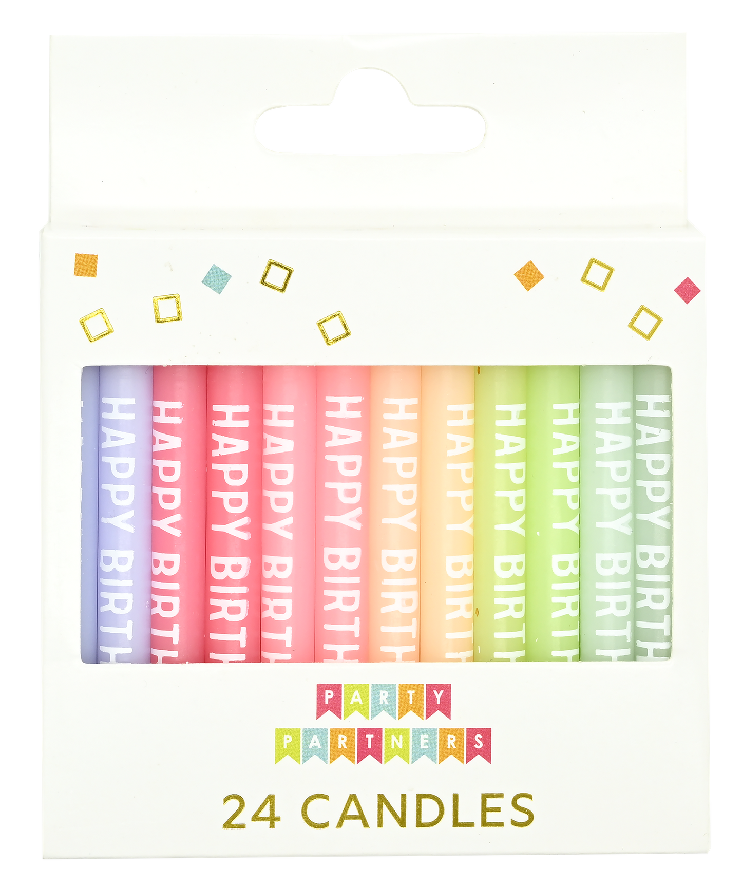 Candle Set - Happy Birthday Pastel 24CT
