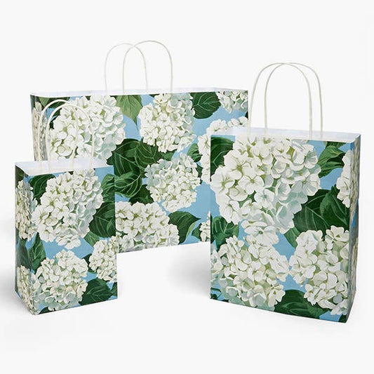 Hydrangea Blossoms Paper Retail Gift Bag 16x6x12"
