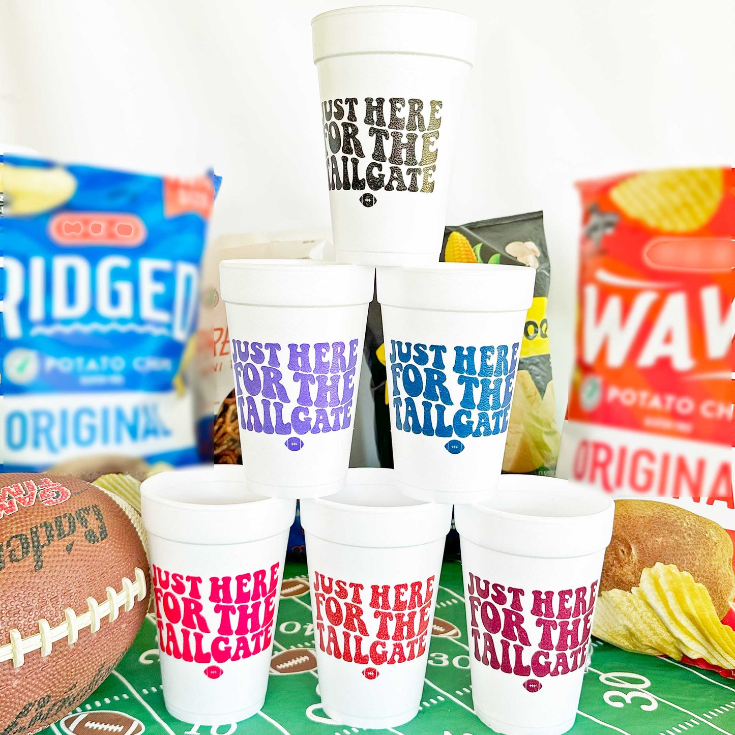 Tailgate Foam Cup 10 Ct {Just Here For Tailgate-Orange}