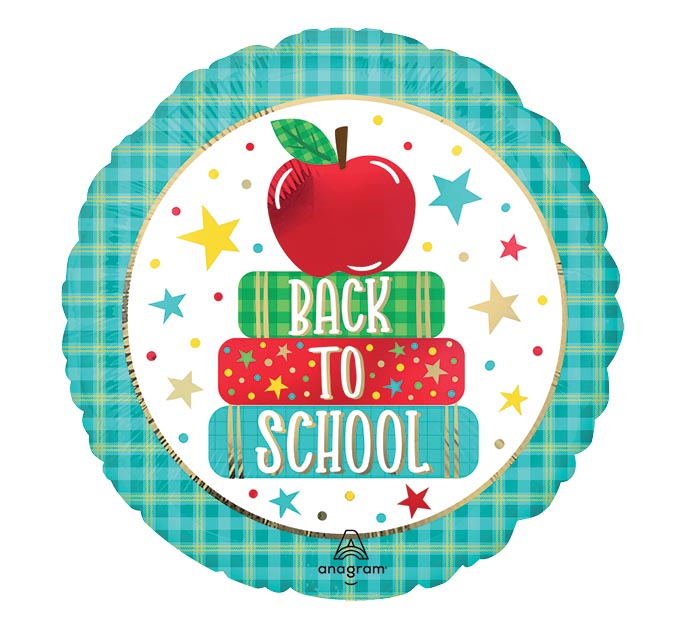 17 Inch Back To School Apples and Books Foil Balloon