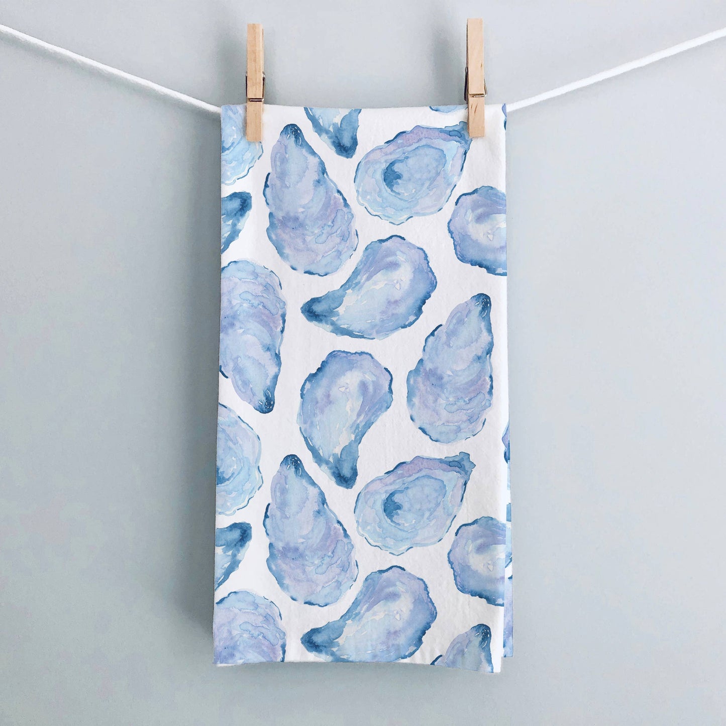 Mussel Shell Kitchen Tea Towel | Oyster Shell Tea Towel