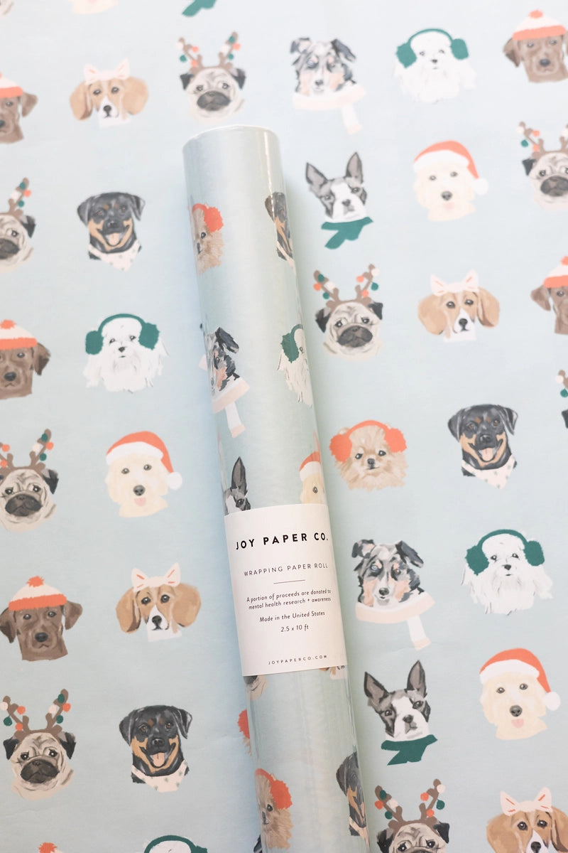 Holiday Dogs Wrapping Paper Roll