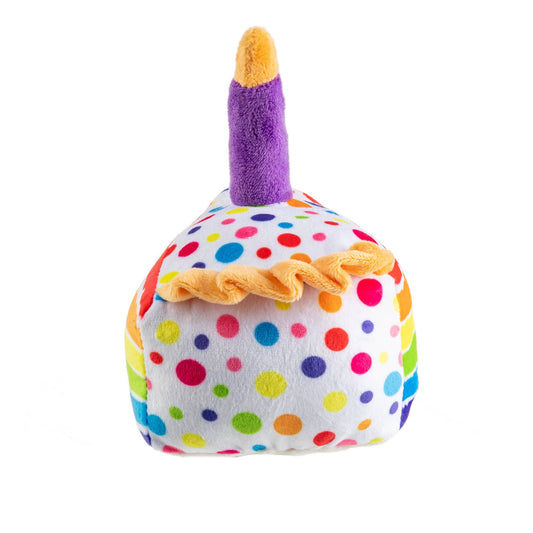 Birthday Cake Slice Squeaker Dog Toy