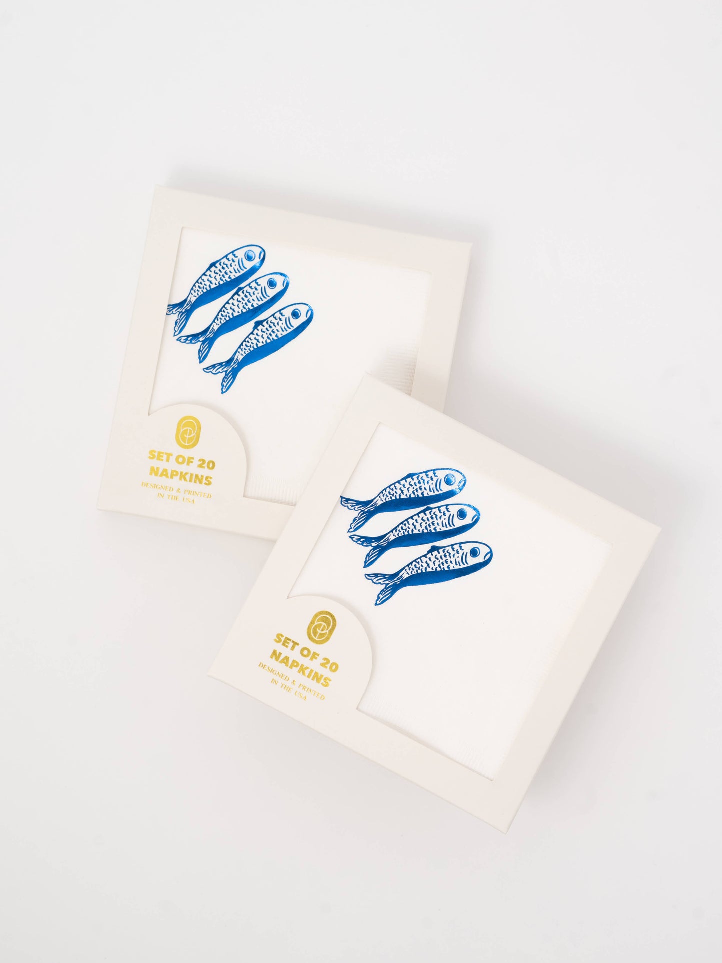 Sardines Cocktail Paper Beverage Napkin - Set of 20