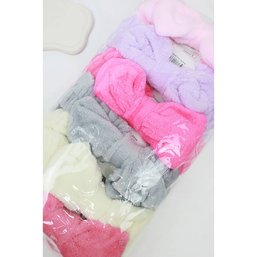 Solid Beauty Spa Bow Headband: MIX COLOR / ONE