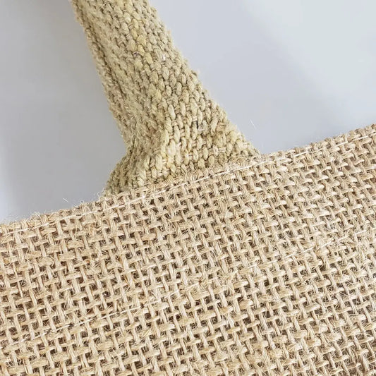 Large Burlap Shopping Tote