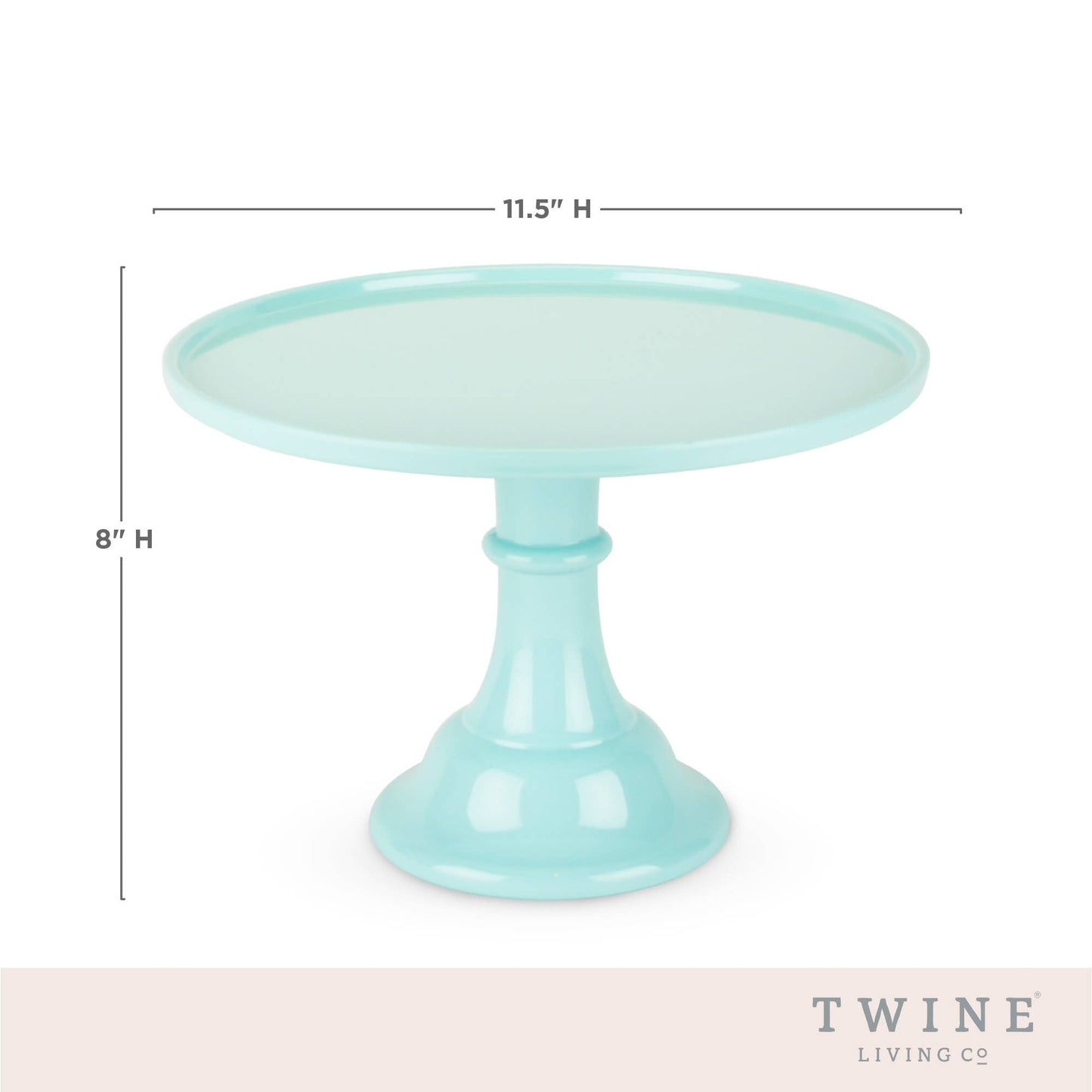 11.5" Collapsable Melamine Cake Stand - Mint