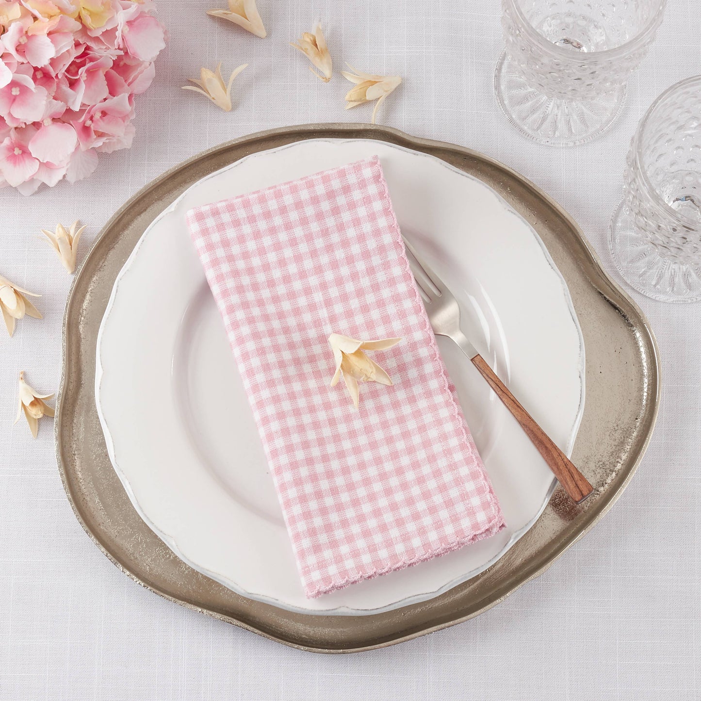 Gingham Napkin: Yellow / 18"