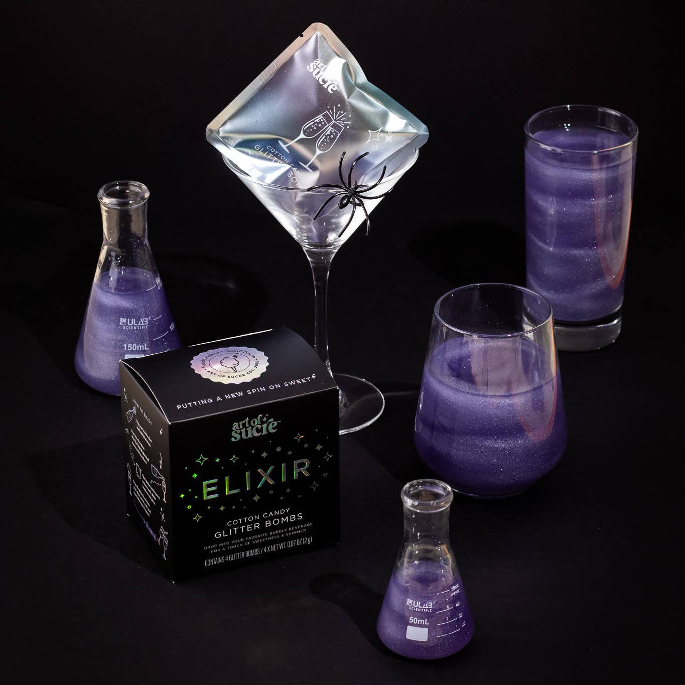 Elixir Cotton Candy Drink Glitter Bombs