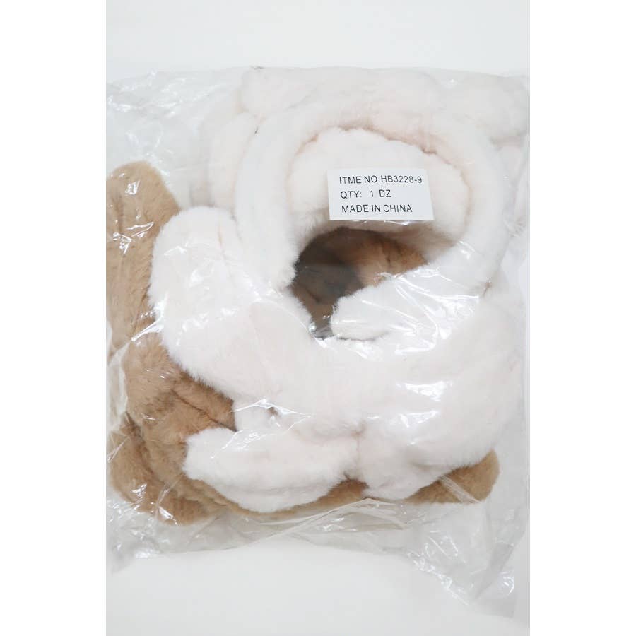 Soft Fur Bow Spa Headband: MIX COLOR / ONE