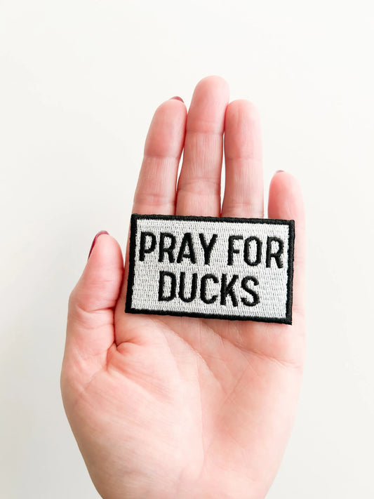 Pray For Ducks Iron On Patch Hunting Ducks Mallard