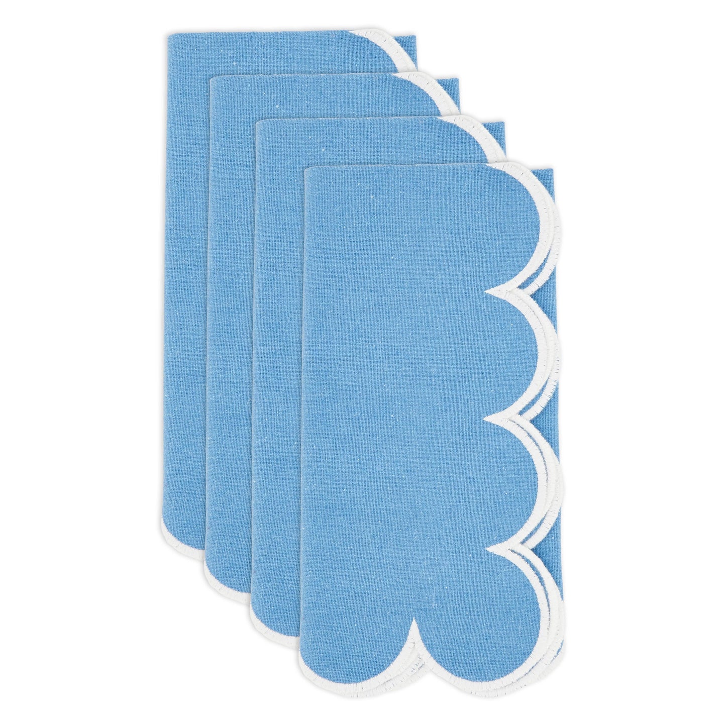 Scalloped Hem Napkin: Kiwi / 20"