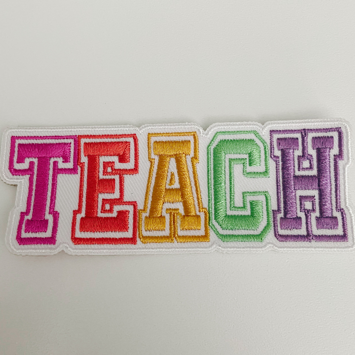 4" TEACH - Embroidered Hat Patch: Embroidered Patch