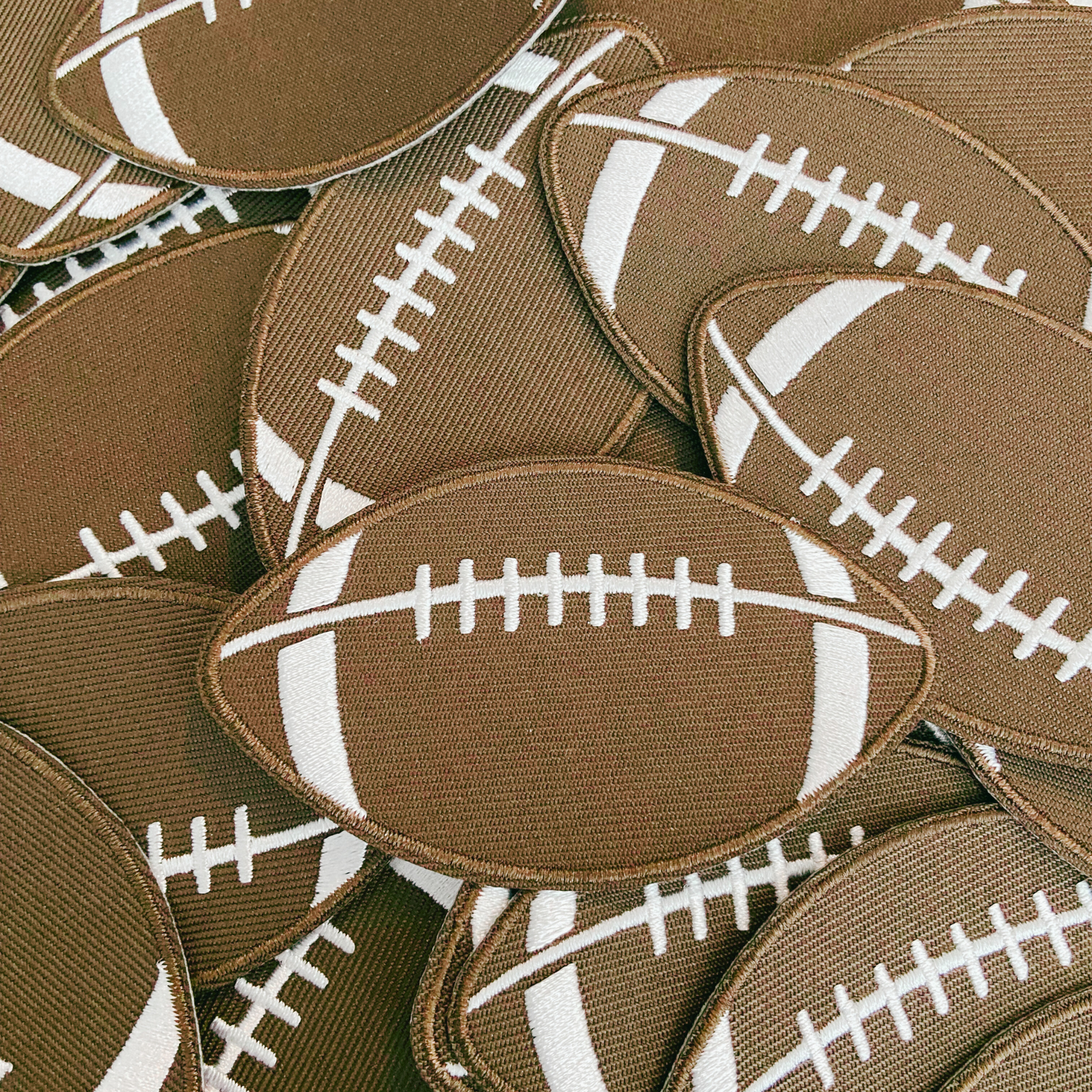 3" Football - Embroidered Hat Patch: QTY 1