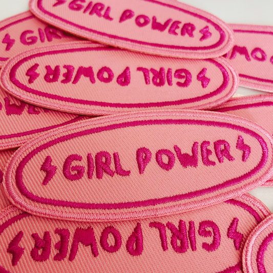 3" GIRL POWER - Embroidered Hat Patch: QTY 1