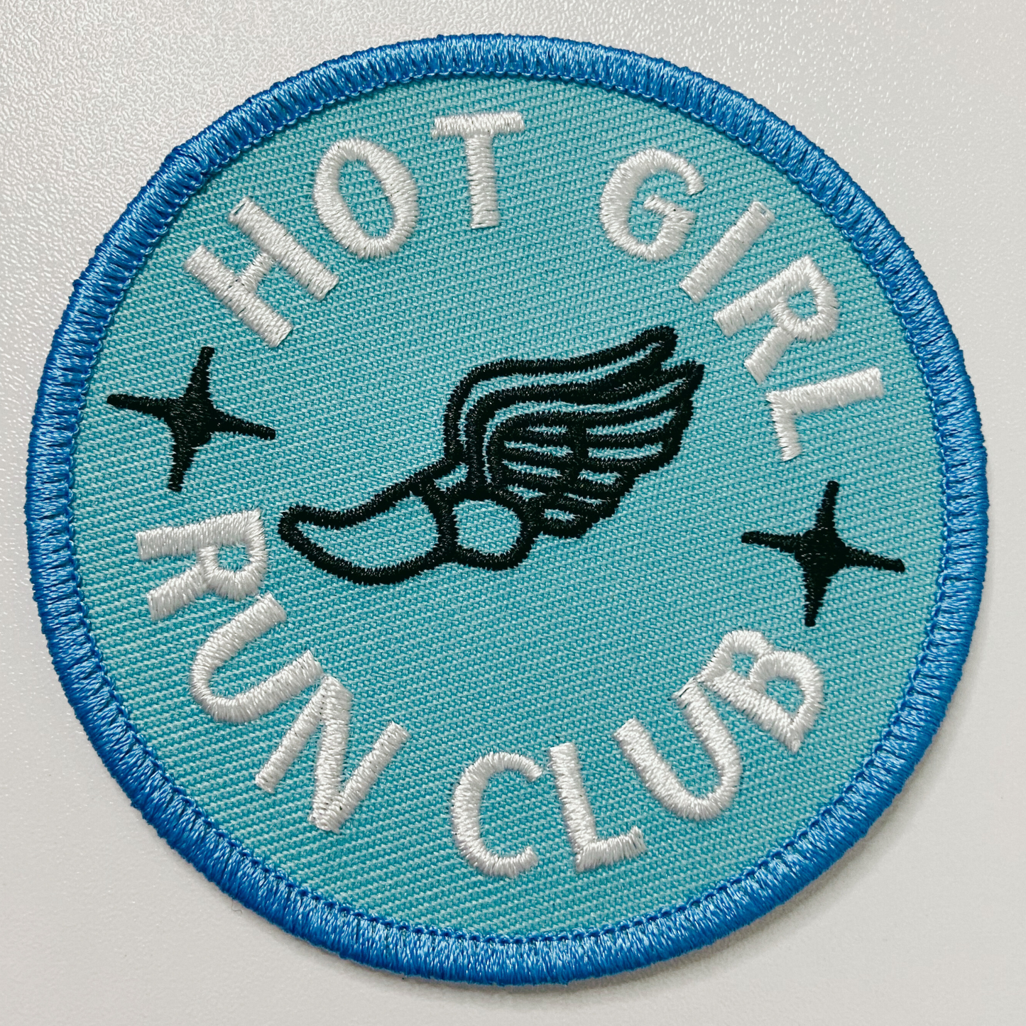 3" Hot Girl Run Club - Embroidered Hat Patch: 4" Embroidered Patch