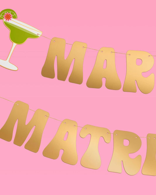 Margs & Matrimony Banner, Bachelorette Party Decor