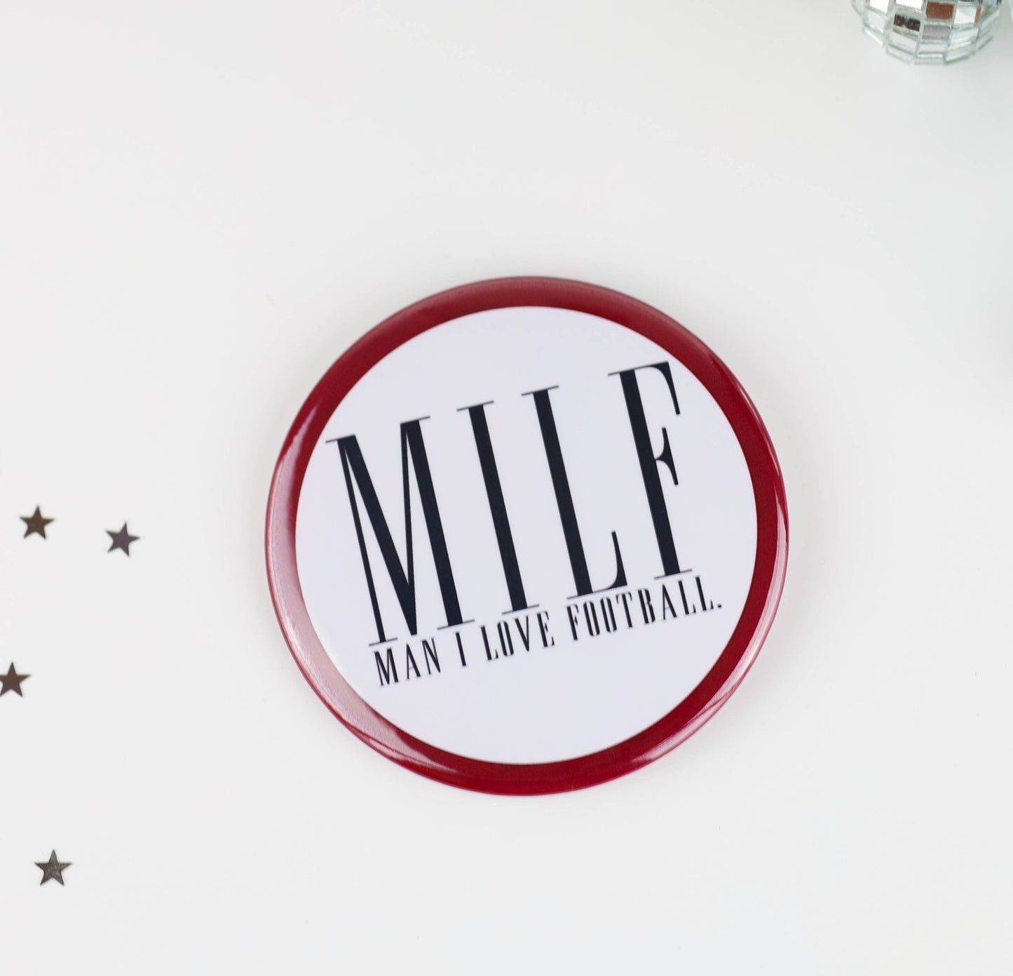 Maroon Game Day Buttons | Game Day Pins: When Is Halftime? - Maroon