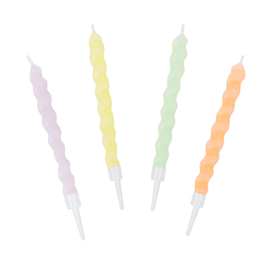 Twisted Pastel Birthday Candles - 8 Pack