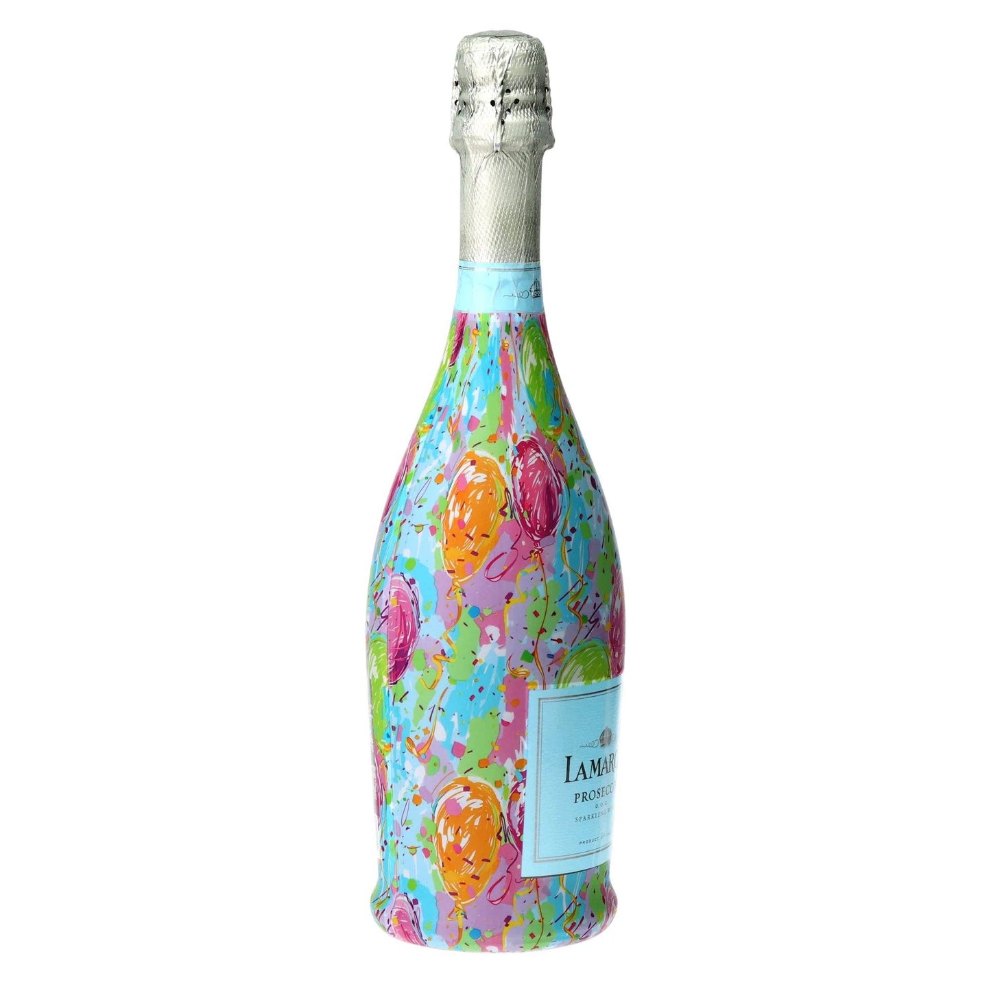 Happy Birthday Balloons Prosecco Bottle Wrap