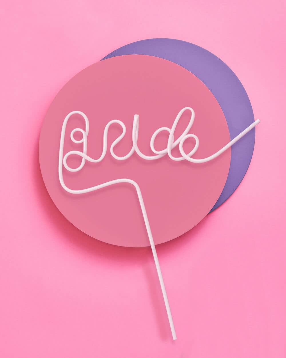 White Bride XL Straw, Bachelorette Party Supplies