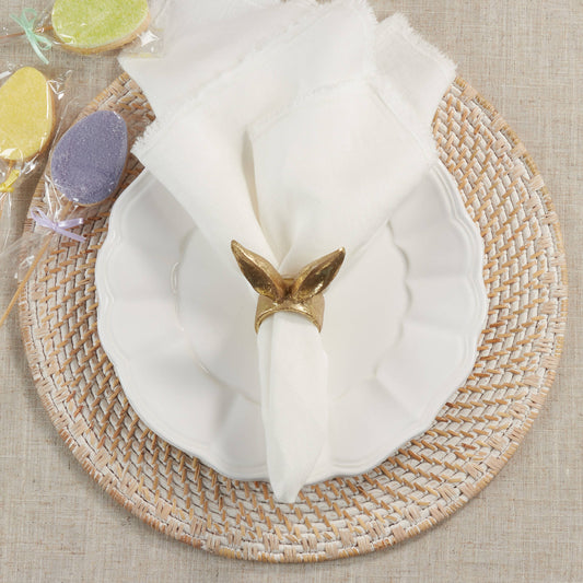 Bunny Ears Napkin Ring: Gold