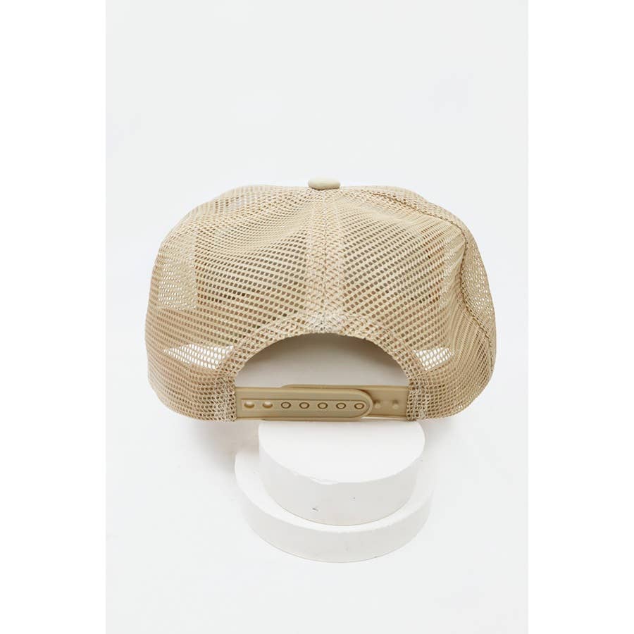 Classic Foam Solid Two Tone Trucker Hat: KHAKI / ONE