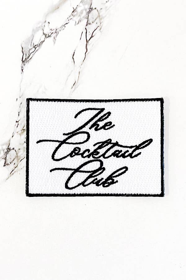 Black Cocktail Club Embroidered Patch