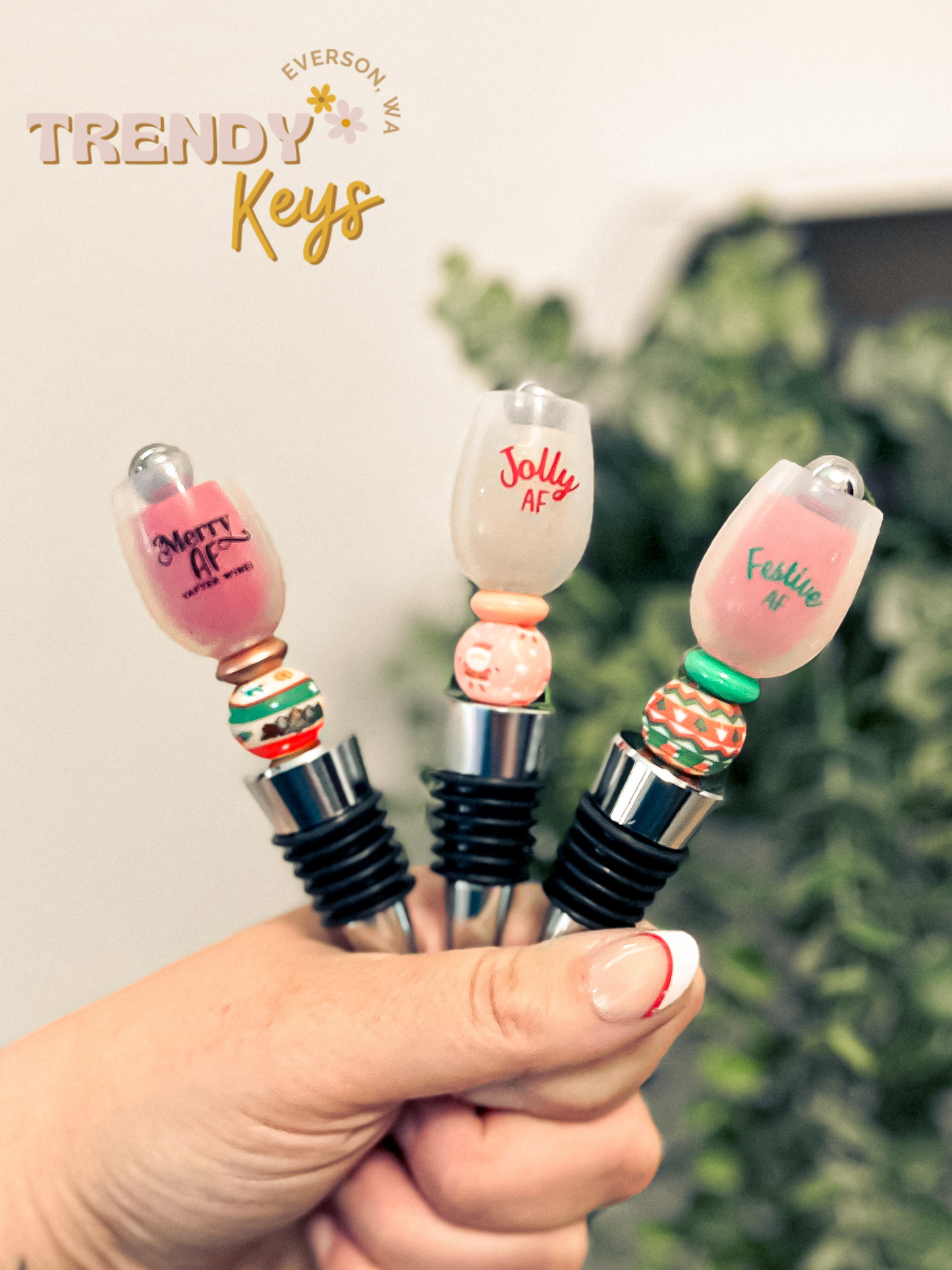 Holiday Wine Stoppers : Jolly AF