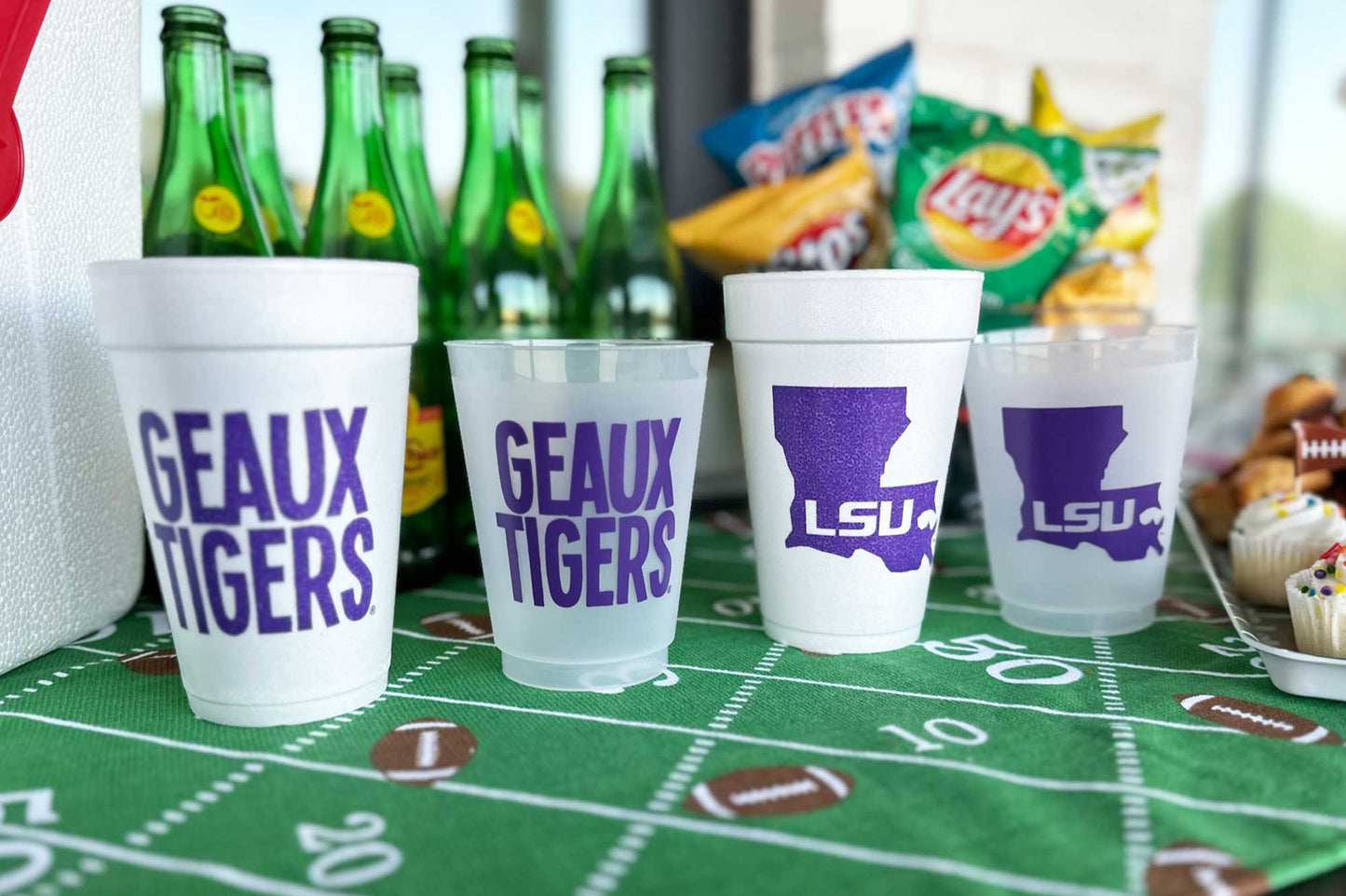 Foam Cup - LSU Louisiana State /Geaux Tigers (10 ct bag)