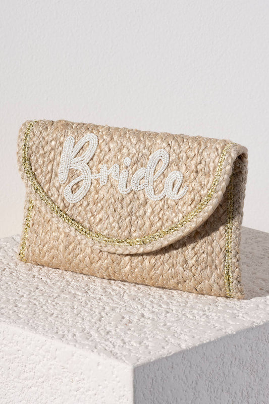 BRIDE CLUTCH, NATURAL