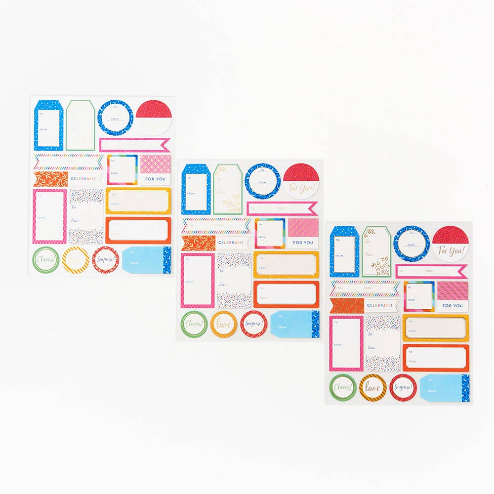 Colorful General Adhesive Gift Tag