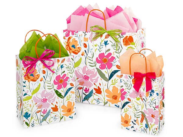 Wildflower Fields Paper Retail Gift Bag 13x7x13"