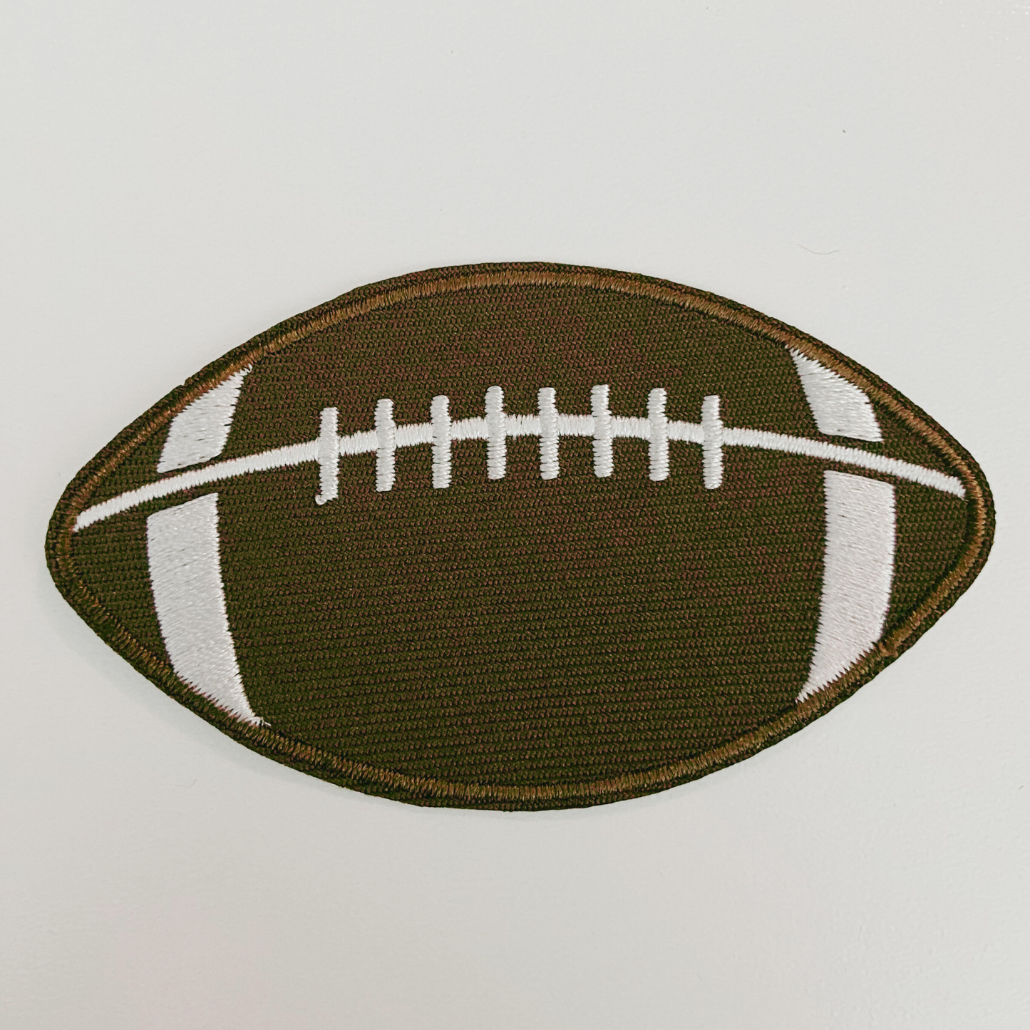 3" Football - Embroidered Hat Patch: QTY 1