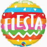 18 Inch Fiesta Colorful Round Foil Balloon