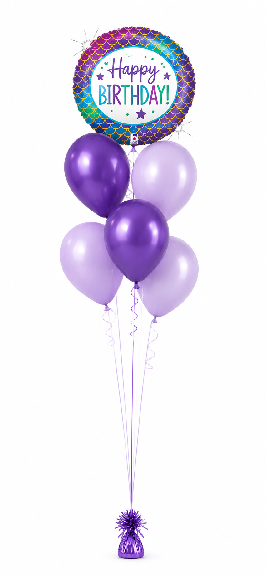 Mermaid Scales Birthday Balloon Bouquet