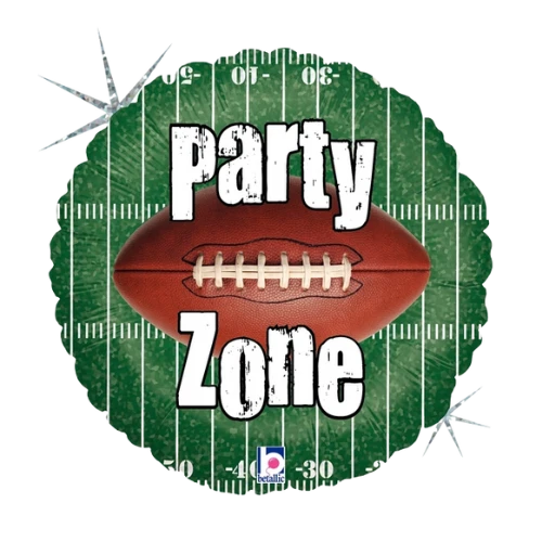 18 Inch Party Zone Football Foil Balloon
