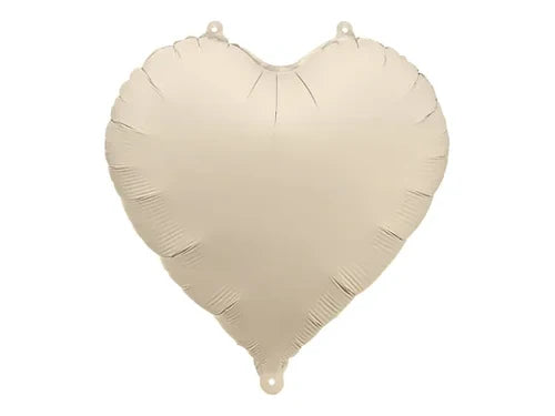 17 Inch Pastel Beige Heart Foil Balloon
